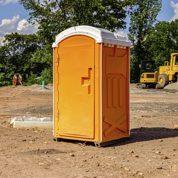 how often are the portable restrooms cleaned and serviced during a rental period in Lawrenceburg